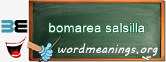 WordMeaning blackboard for bomarea salsilla